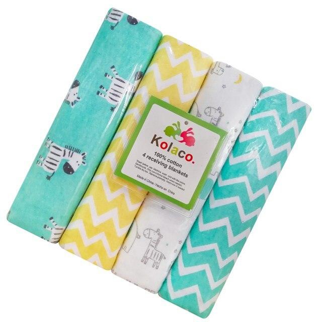 Amazing 4pcs/Lot Cotton Flannel Newborn Baby Blankets - Cotton Throws Baby Blanket - Grasping Carpe 76 x 76 cm (X6)(F1)(D1)