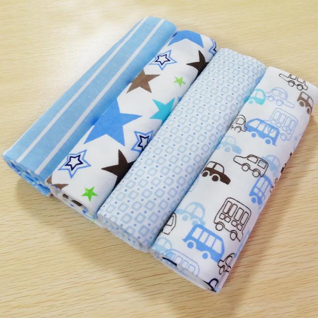 Amazing 4pcs/Lot Cotton Flannel Newborn Baby Blankets - Cotton Throws Baby Blanket - Grasping Carpe 76 x 76 cm (X6)(F1)(D1)
