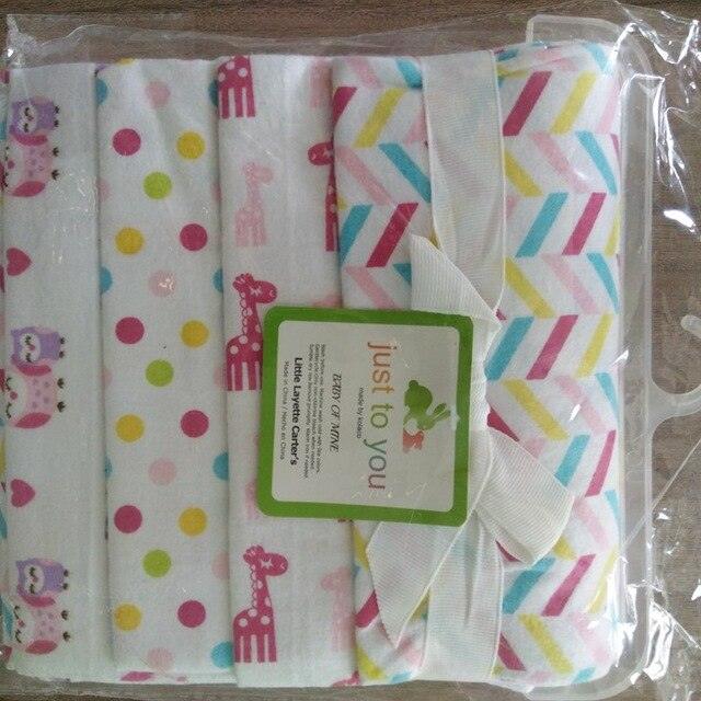 Amazing 4pcs/Lot Cotton Flannel Newborn Baby Blankets - Cotton Throws Baby Blanket - Grasping Carpe 76 x 76 cm (X6)(F1)(D1)
