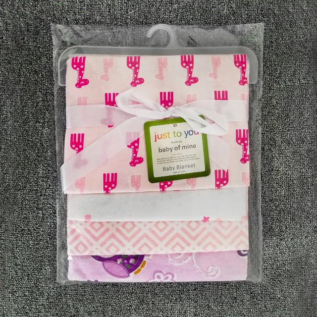 Amazing 4pcs/Lot Cotton Flannel Newborn Baby Blankets - Cotton Throws Baby Blanket - Grasping Carpe 76 x 76 cm (X6)(F1)(D1)