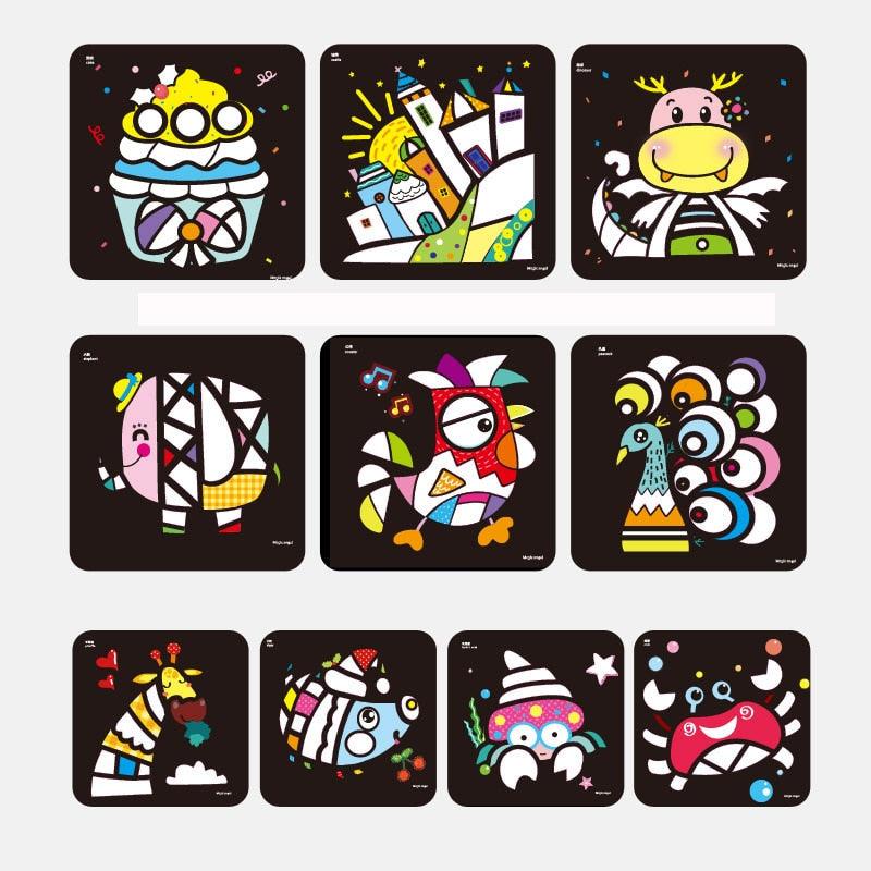 Education Sand Painting Set Art Crafts Toys - Children Crafts Christmas Toys For Boys Books (D2)(8X1)