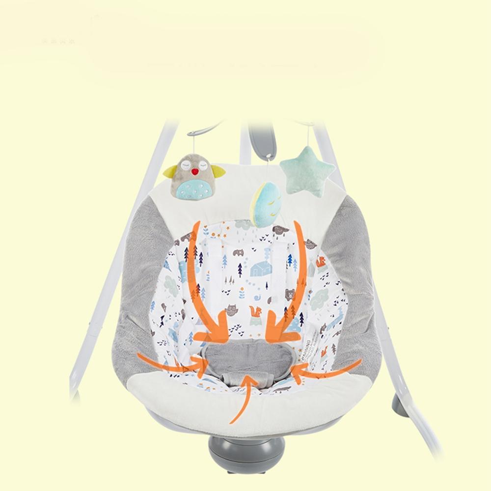 Electric Swing Baby Rocking Chair - Cartoon Cradle Comforting Baby Artifact Shake Bed - Mobile Phone Remote (X8)