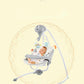 Electric Swing Baby Rocking Chair - Cartoon Cradle Comforting Baby Artifact Shake Bed - Mobile Phone Remote (X8)