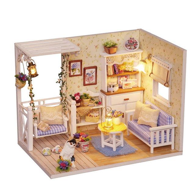 Gorgeous Doll Furniture House - Miniature 3D Wooden Dollhouse Toys - Children Birthday Gifts (D2)(4X2)(1X3)