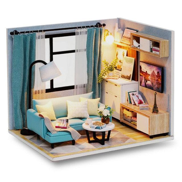 Gorgeous Doll Furniture House - Miniature 3D Wooden Dollhouse Toys - Children Birthday Gifts (D2)(4X2)(1X3)