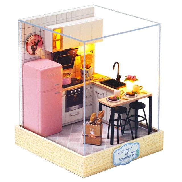 Gorgeous Doll Furniture House - Miniature 3D Wooden Dollhouse Toys - Children Birthday Gifts (D2)(4X2)(1X3)