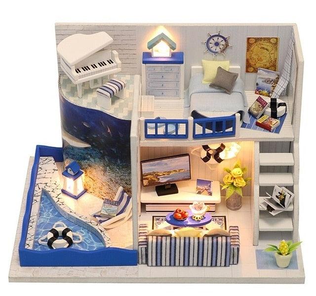 Gorgeous Doll Furniture House - Miniature 3D Wooden Dollhouse Toys - Children Birthday Gifts (D2)(4X2)(1X3)