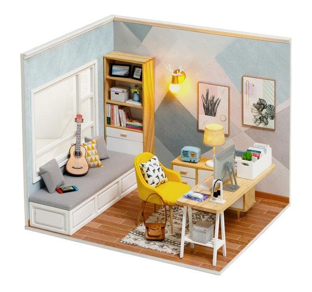 Gorgeous Doll Furniture House - Miniature 3D Wooden Dollhouse Toys - Children Birthday Gifts (D2)(4X2)(1X3)