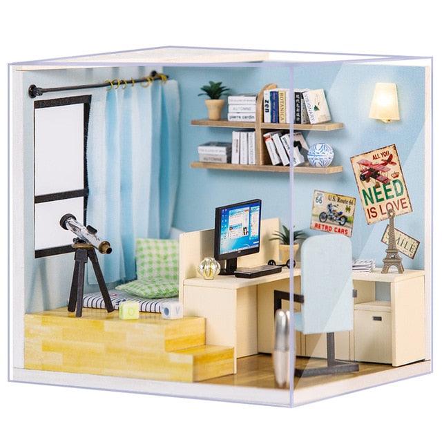 Gorgeous Doll Furniture House - Miniature 3D Wooden Dollhouse Toys - Children Birthday Gifts (D2)(4X2)(1X3)