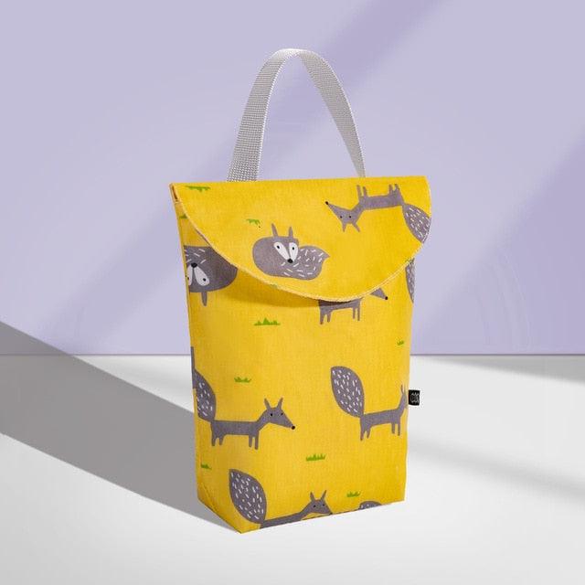 Multifunctional Baby Diaper Organizer - Reusable Waterproof - Fashion Prints Wet/Dry Bag Mummy Storage Bag - Travel Nappy Bag (X1)