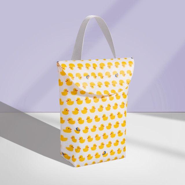 Multifunctional Baby Diaper Organizer - Reusable Waterproof - Fashion Prints Wet/Dry Bag Mummy Storage Bag - Travel Nappy Bag (X1)