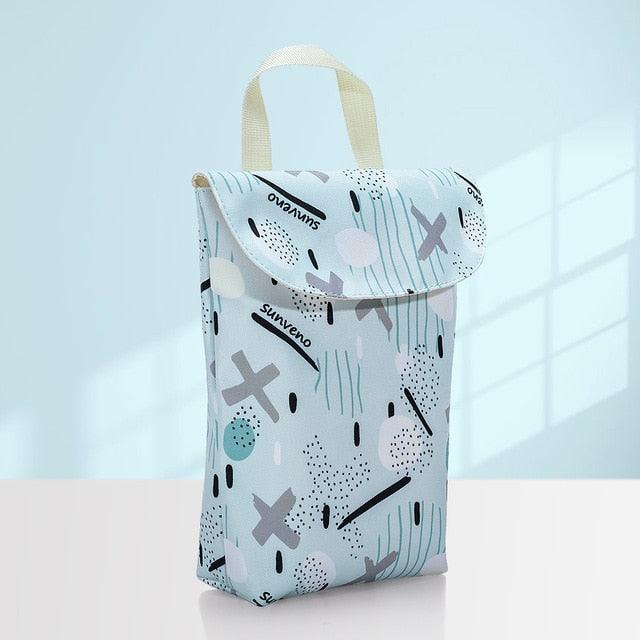Multifunctional Baby Diaper Organizer - Reusable Waterproof - Fashion Prints Wet/Dry Bag Mummy Storage Bag - Travel Nappy Bag (X1)