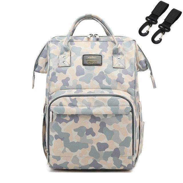 Fashion Mummy Maternity Nappy Bag - Large Capacity - Travel Backpack - Nursing Bag for Baby Care (X2)(F1)(D1)