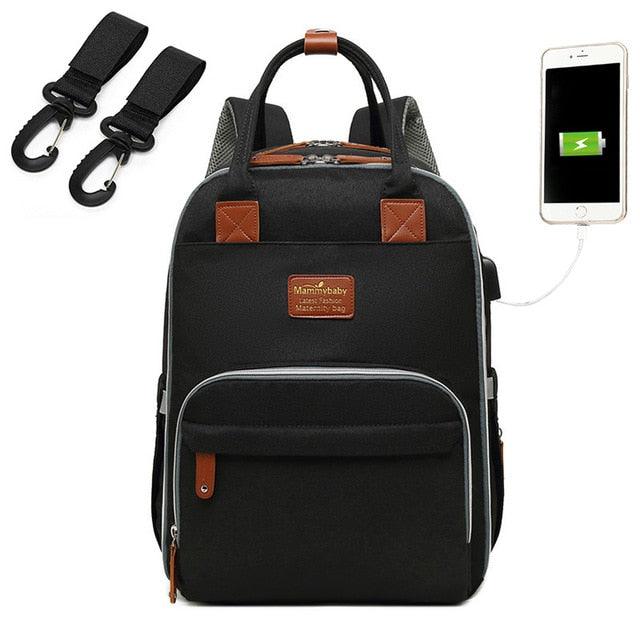 Fashion Mummy Maternity Nappy Bag - Large Capacity - Travel Backpack - Nursing Bag for Baby Care (X2)(F1)(D1)