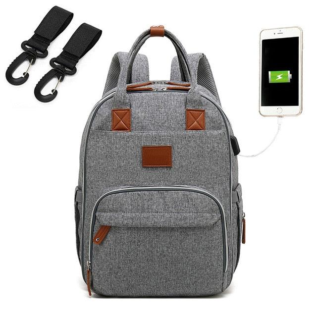 Fashion Mummy Maternity Nappy Bag - Large Capacity - Travel Backpack - Nursing Bag for Baby Care (X2)(F1)(D1)