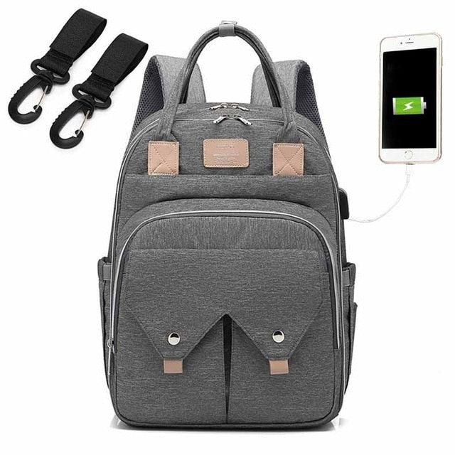Fashion Mummy Maternity Nappy Bag - Large Capacity - Travel Backpack - Nursing Bag for Baby Care (X2)(F1)(D1)