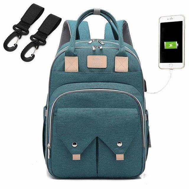 Fashion Mummy Maternity Nappy Bag - Large Capacity - Travel Backpack - Nursing Bag for Baby Care (X2)(F1)(D1)