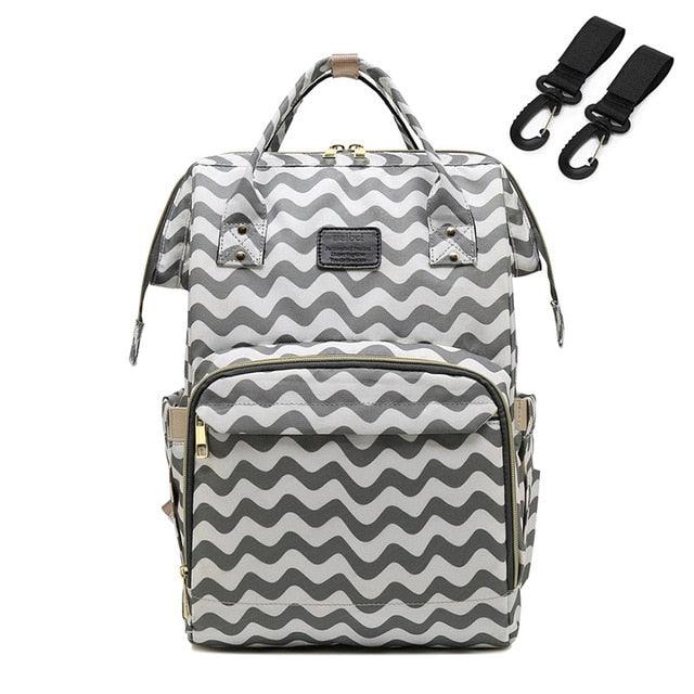 Fashion Mummy Maternity Nappy Bag - Large Capacity - Travel Backpack - Nursing Bag for Baby Care (X2)(F1)(D1)