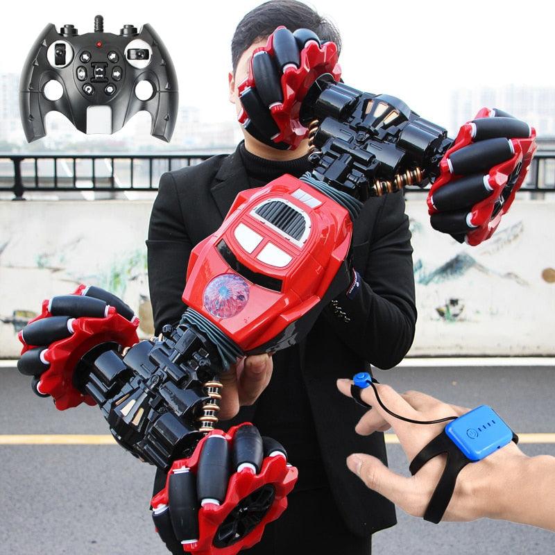 Great Remote control Car 4WD - Gesture Induction Radio Remote Control Stunt Car - Twisting Off- Road Vehicle Light Music Drift Toy (D2)(1X2)(3X2)(5X2)