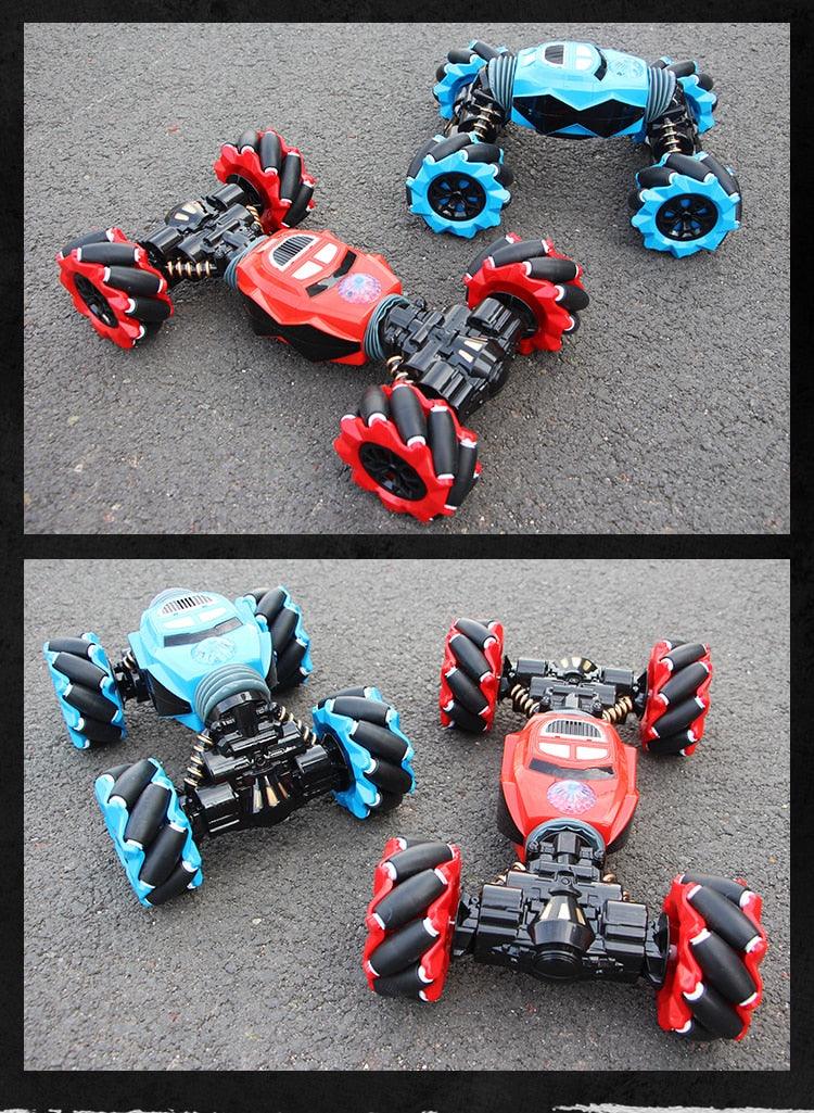 Great Remote control Car 4WD - Gesture Induction Radio Remote Control Stunt Car - Twisting Off- Road Vehicle Light Music Drift Toy (D2)(1X2)(3X2)(5X2)
