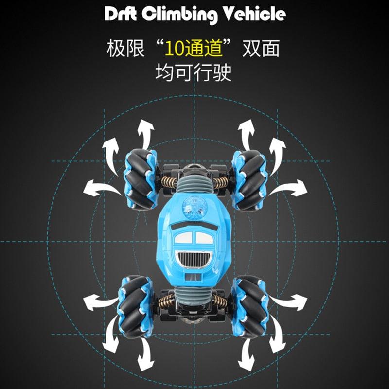 Great Remote control Car 4WD - Gesture Induction Radio Remote Control Stunt Car - Twisting Off- Road Vehicle Light Music Drift Toy (D2)(1X2)(3X2)(5X2)