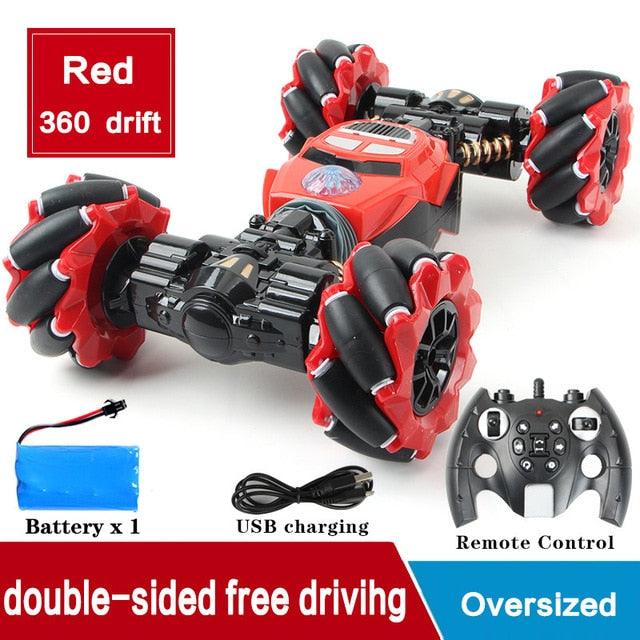 Great Remote control Car 4WD - Gesture Induction Radio Remote Control Stunt Car - Twisting Off- Road Vehicle Light Music Drift Toy (D2)(1X2)(3X2)(5X2)