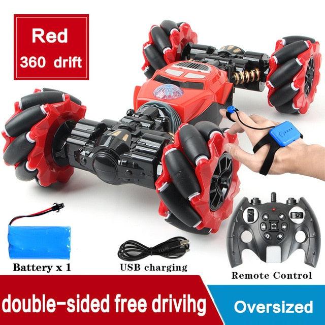 Great Remote control Car 4WD - Gesture Induction Radio Remote Control Stunt Car - Twisting Off- Road Vehicle Light Music Drift Toy (D2)(1X2)(3X2)(5X2)
