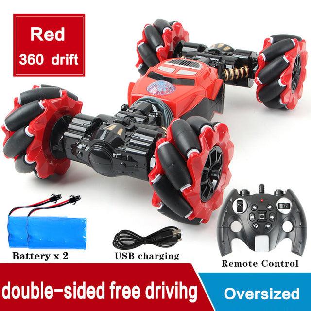 Great Remote control Car 4WD - Gesture Induction Radio Remote Control Stunt Car - Twisting Off- Road Vehicle Light Music Drift Toy (D2)(1X2)(3X2)(5X2)