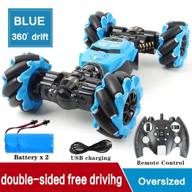 Great Remote control Car 4WD - Gesture Induction Radio Remote Control Stunt Car - Twisting Off- Road Vehicle Light Music Drift Toy (D2)(1X2)(3X2)(5X2)