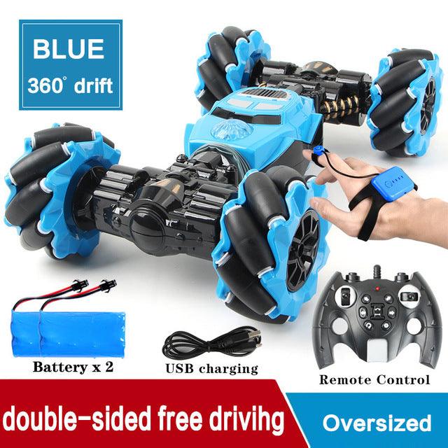 Great Remote control Car 4WD - Gesture Induction Radio Remote Control Stunt Car - Twisting Off- Road Vehicle Light Music Drift Toy (D2)(1X2)(3X2)(5X2)