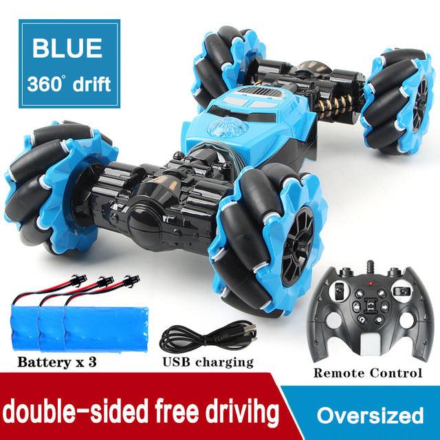 Great Remote control Car 4WD - Gesture Induction Radio Remote Control Stunt Car - Twisting Off- Road Vehicle Light Music Drift Toy (D2)(1X2)(3X2)(5X2)