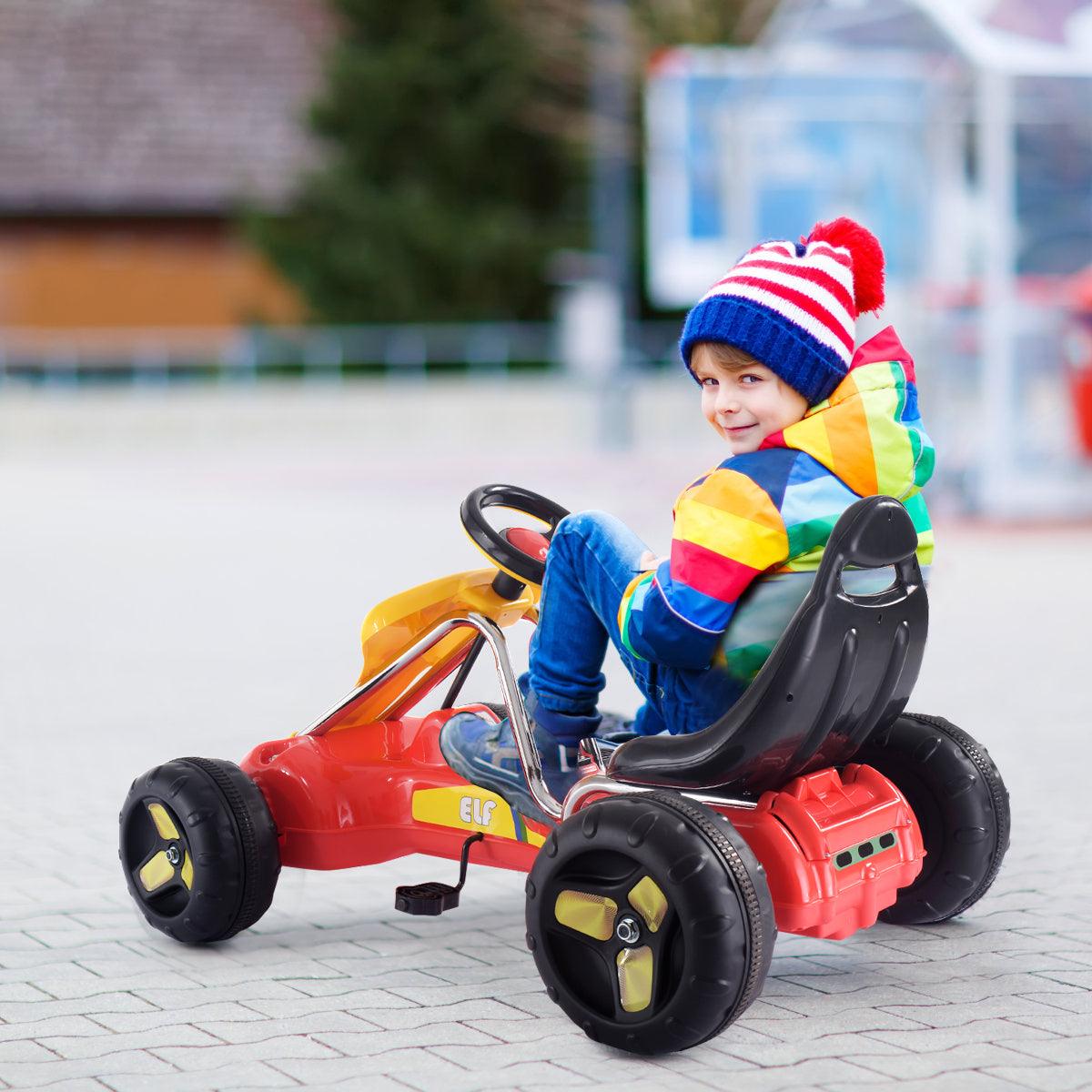 Great Go Kart Kids Ride On Car Pedal Powered Car 4 Wheel Racer Stealth - Christmas Gift (1U2)(9X1)(3X2)