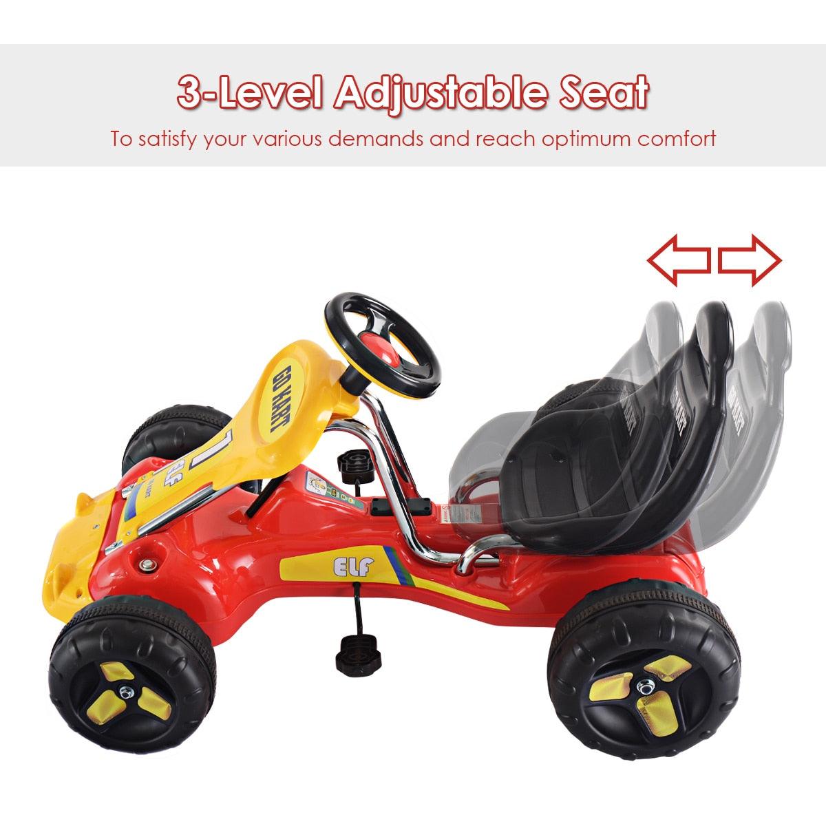 Great Go Kart Kids Ride On Car Pedal Powered Car 4 Wheel Racer Stealth - Christmas Gift (1U2)(9X1)(3X2)