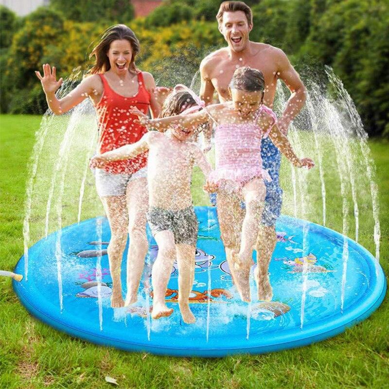 Amazing Family 170cm Kids Sprinkler Pad Mat - Children Summer Outdoor Water Splash - Play Mat Lawn Inflatable Sprinkler - Cushion Toy (D2)(2X3)