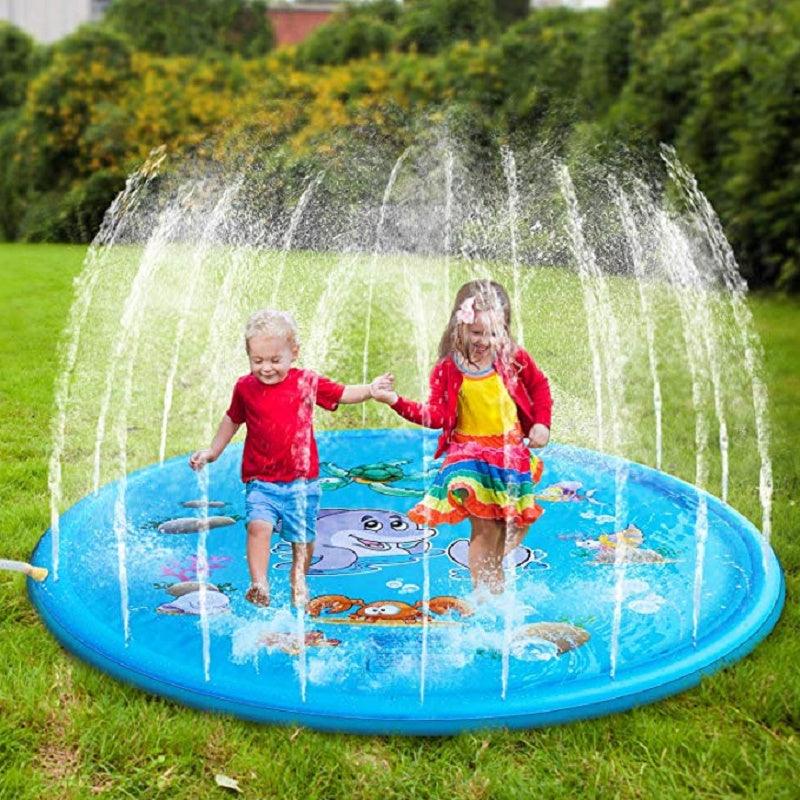 Amazing Family 170cm Kids Sprinkler Pad Mat - Children Summer Outdoor Water Splash - Play Mat Lawn Inflatable Sprinkler - Cushion Toy (D2)(2X3)