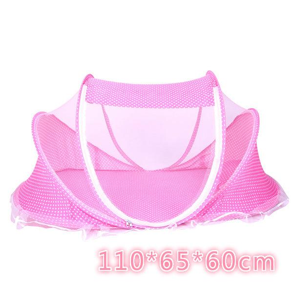 Baby Bedding Crib - Netting Folding Baby Mosquito Nets Bed - Mattress Pillow Three-piece Suit For 0-3 Years Old Children (X5)(3X1)