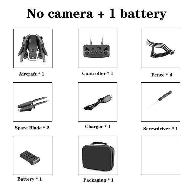 NEW Drone 4k HD - Wide Angle Camera - 1080P WiFi fpv Drone Dual Camera - Quadcopter Height- Drone Camera - Helicopter Toy (5X2)(RLT)