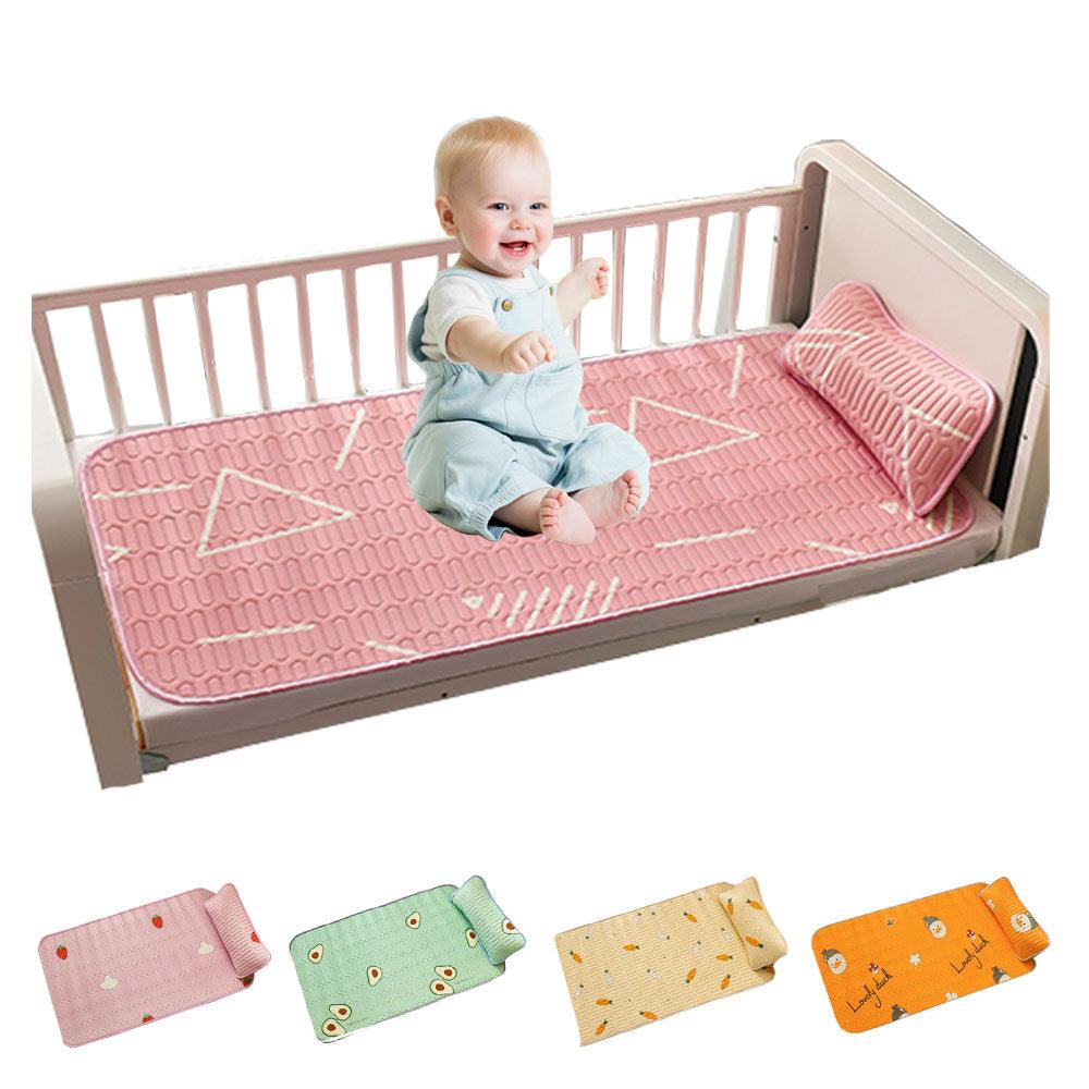 Newborn Cool Baby Mat Infant Mattress Cover -Toddler Soft Breathable Crib Fitted Sheet Cartoon Bedding Set (X7)(F1)