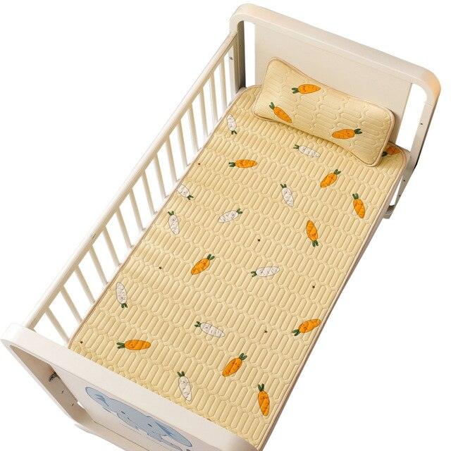 Newborn Cool Baby Mat Infant Mattress Cover -Toddler Soft Breathable Crib Fitted Sheet Cartoon Bedding Set (X7)(F1)