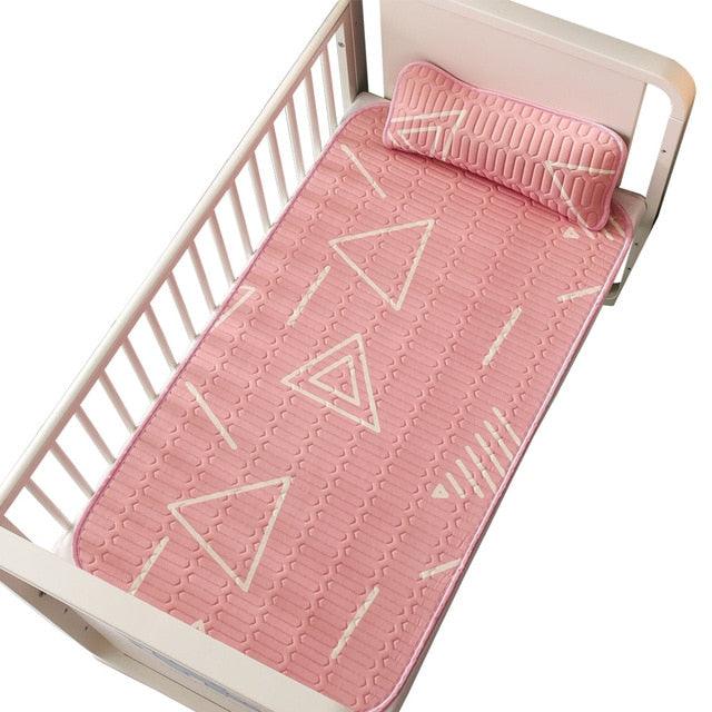 Newborn Cool Baby Mat Infant Mattress Cover -Toddler Soft Breathable Crib Fitted Sheet Cartoon Bedding Set (X7)(F1)