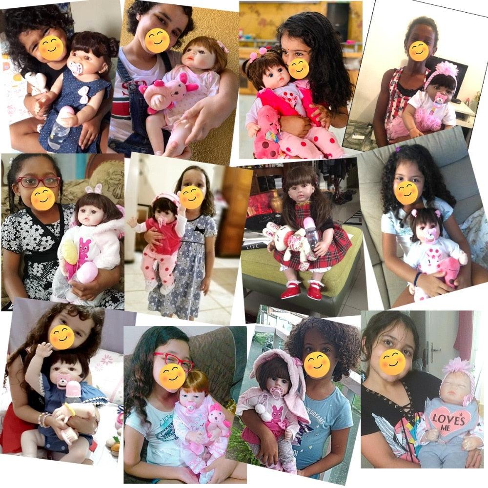 Limited Collection Reborn Baby Doll - Cloth Body Stuffed Lifelike Babies Alive Doll - Cosplay Panda Toy - Toddler Birthday Gift (4X2)(F2)