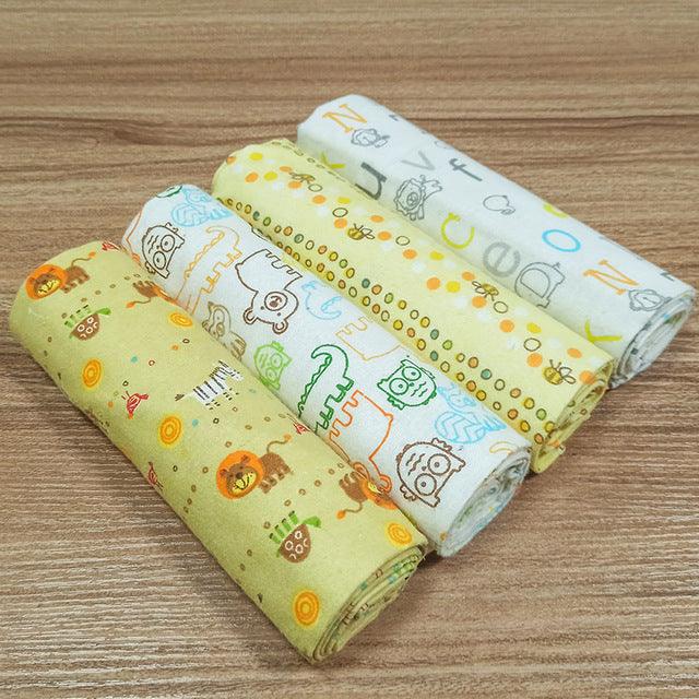 Amazing 4pcs/Lot Cotton Flannel Newborn Baby Blankets - Cotton Throws Baby Blanket - Grasping Carpe 76 x 76 cm (X6)(F1)(D1)