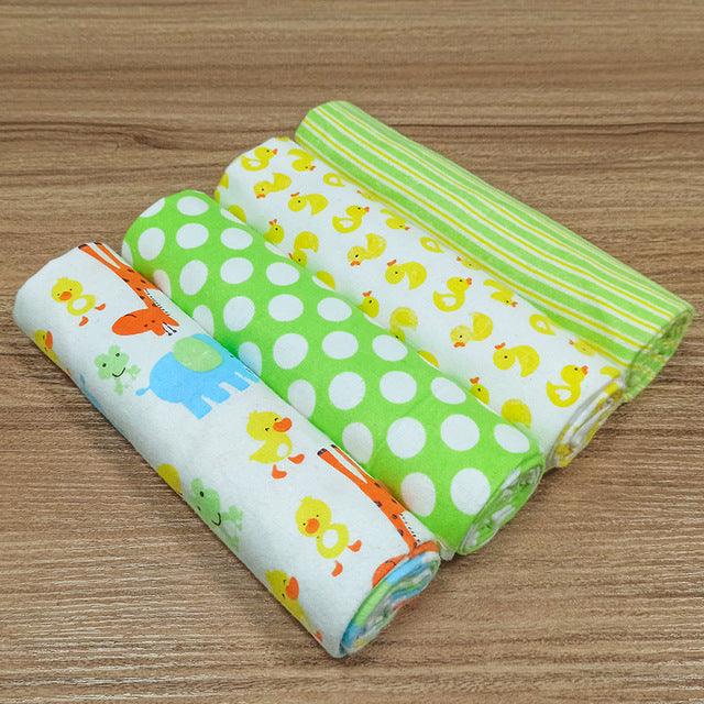 Amazing 4pcs/Lot Cotton Flannel Newborn Baby Blankets - Cotton Throws Baby Blanket - Grasping Carpe 76 x 76 cm (X6)(F1)(D1)