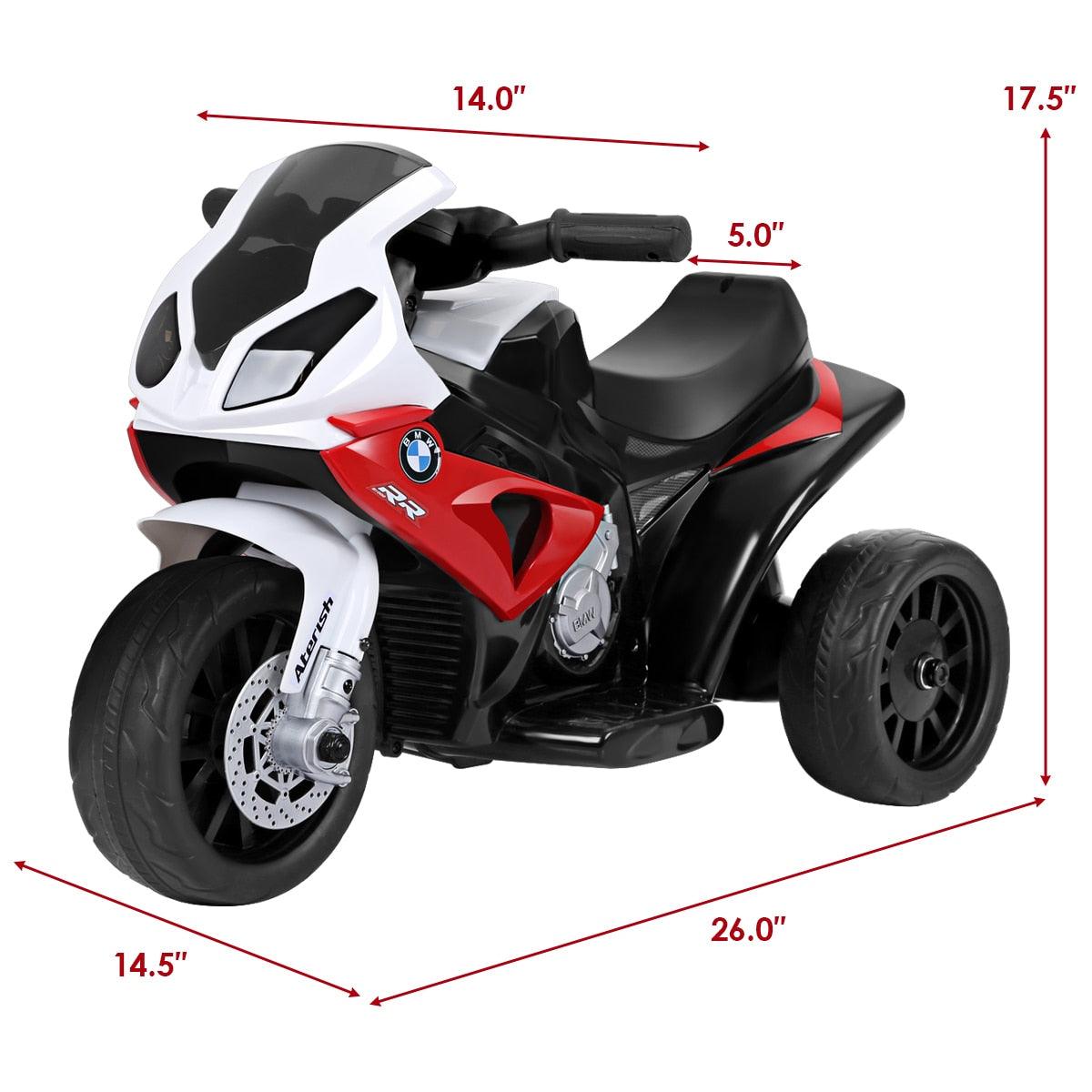 Trending Kids Ride On Motorcycle BMW Licensed 6V Electric 3 Wheels w/ Music&Light Red (1U2)(9X1)(5X2)