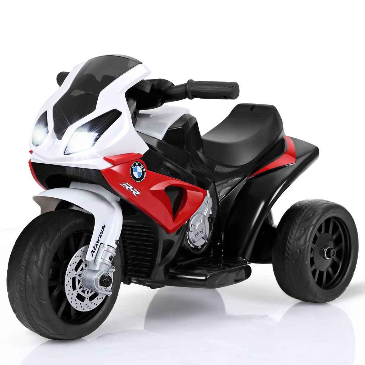 Trending Kids Ride On Motorcycle BMW Licensed 6V Electric 3 Wheels w/ Music&Light Red (1U2)(9X1)(5X2)
