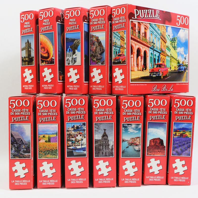Amazing Puzzle - 500 Pieces - Mini Landscape Pattern - Pictures Adult Reduce Stress Puzzles - Children Puzzle Gifts - Educational Toys (7X2)
