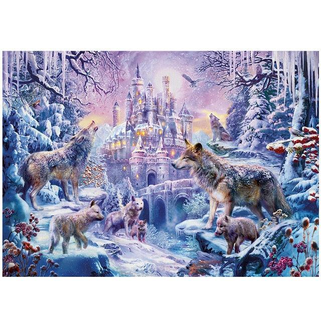 1000 Pieces Puzzle - 50*70 cm Assembling Picture Landscape Puzzles Toys - Educational Gift (F2)(7X2)