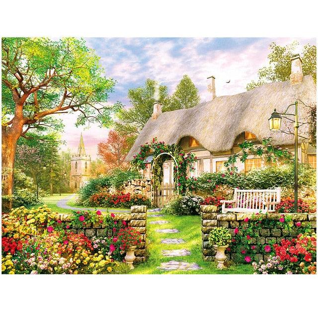 1000 Pieces Puzzle - 50*70 cm Assembling Picture Landscape Puzzles Toys - Educational Gift (F2)(7X2)