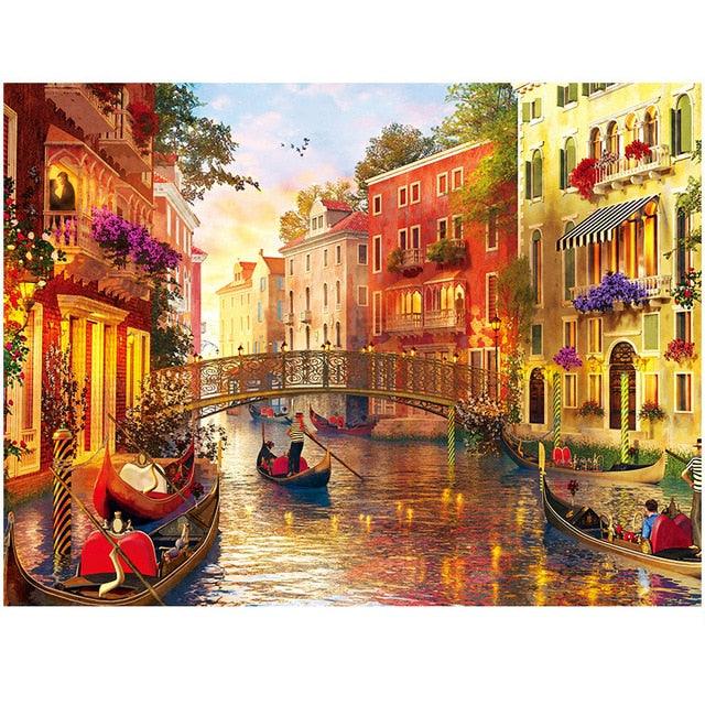 1000 Pieces Puzzle - 50*70 cm Assembling Picture Landscape Puzzles Toys - Educational Gift (F2)(7X2)
