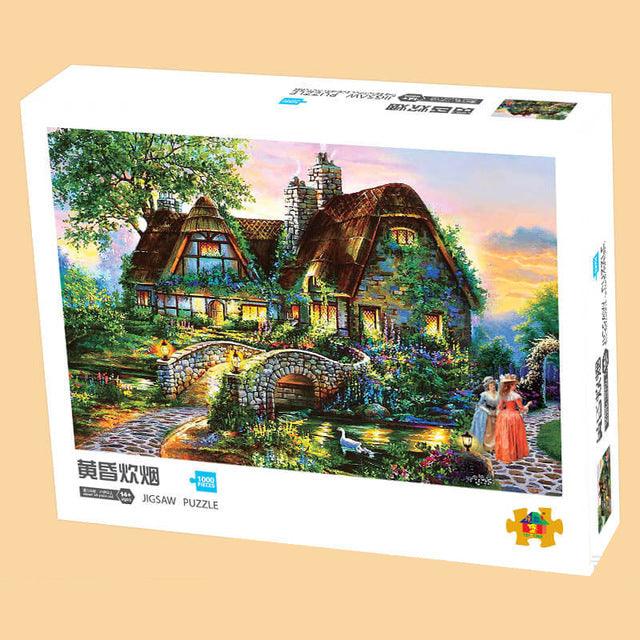 1000 Pieces Puzzle - 50*70 cm Assembling Picture Landscape Puzzles Toys - Educational Gift (F2)(7X2)